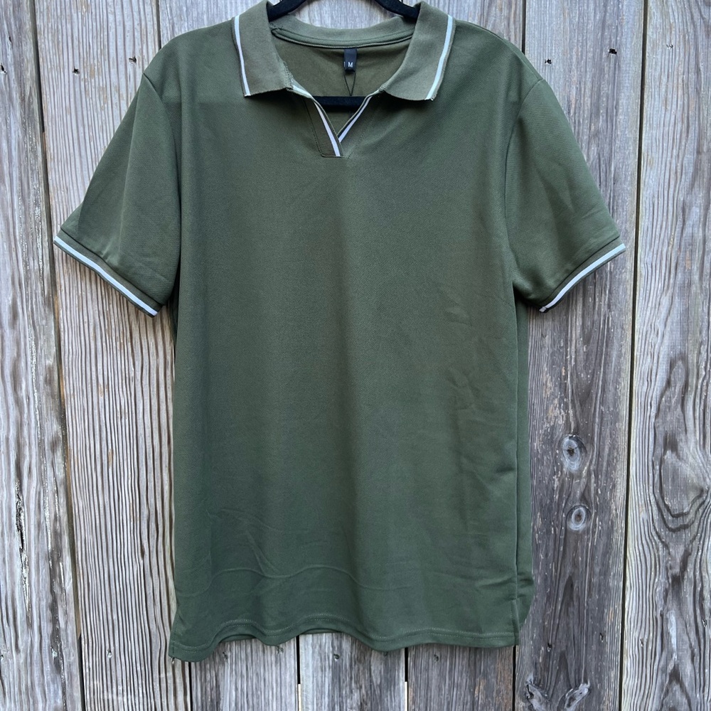 Lexiart Olive Green Polo Shirt size Med NWT
